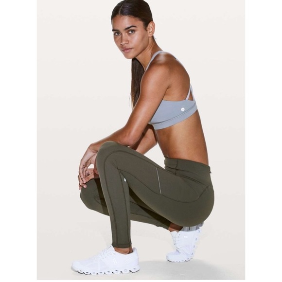 Lululemon Speed Up Tight Full-On Luxtreme 28" Dark Olive Running Leggings Size 4 - Picture 4 of 13